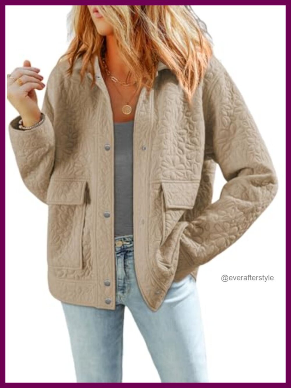 Essentials Casual Jacquard Button Down Long Sleeve Coat